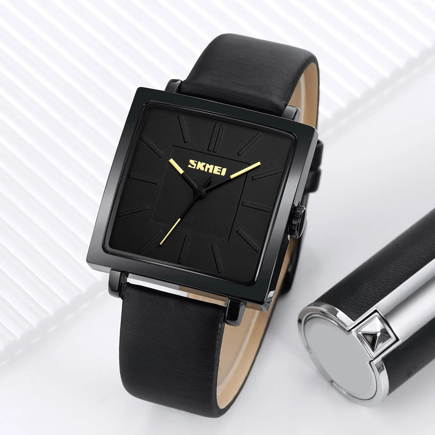 Women's Waterproof Leather Watch - Quartz Wrist Watch for Small Wrists, Thin Design