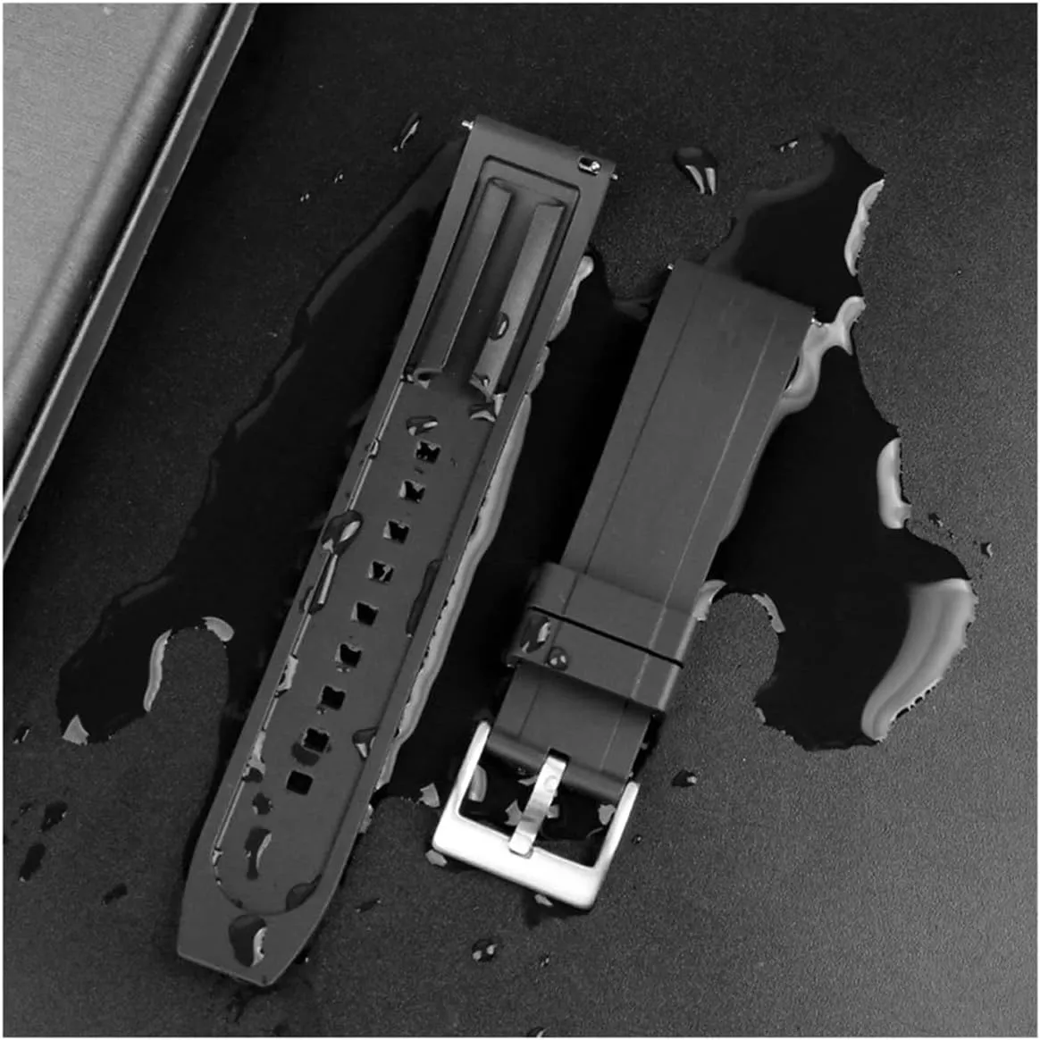 WUURAA Silicone Watch Band Quick Release Rubber Watch Straps 18mm 19mm 20mm 21mm 22mm 24mm Waterproof Diving Men Watches Accessories