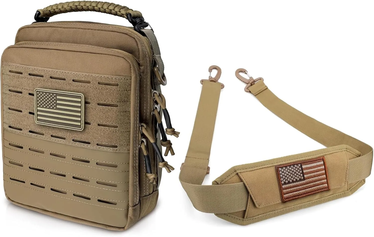WYNEX Tactical Molle Admin Pouch, Detachable Shoulder Strap Pad, Utility EDC Pouch Organizer Modular Tool Pouch, Universal Bag Strap with Single Shoulder Strap Replacement