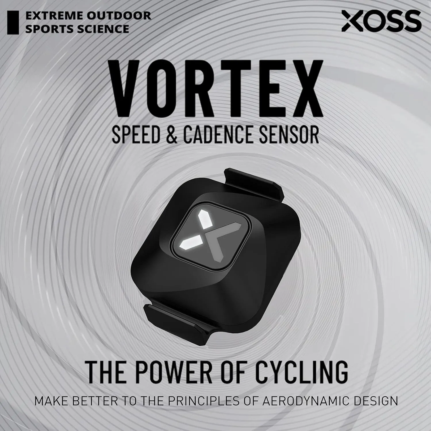 XOSS Vortex Cadence/Speed Sensor ANT /Bluetooth 4.0, Outdoor/Indoor Wireless IPX7 Dual Modes Bike Computer RPM Sensor for Road Bike/Spinning Bike/MTB