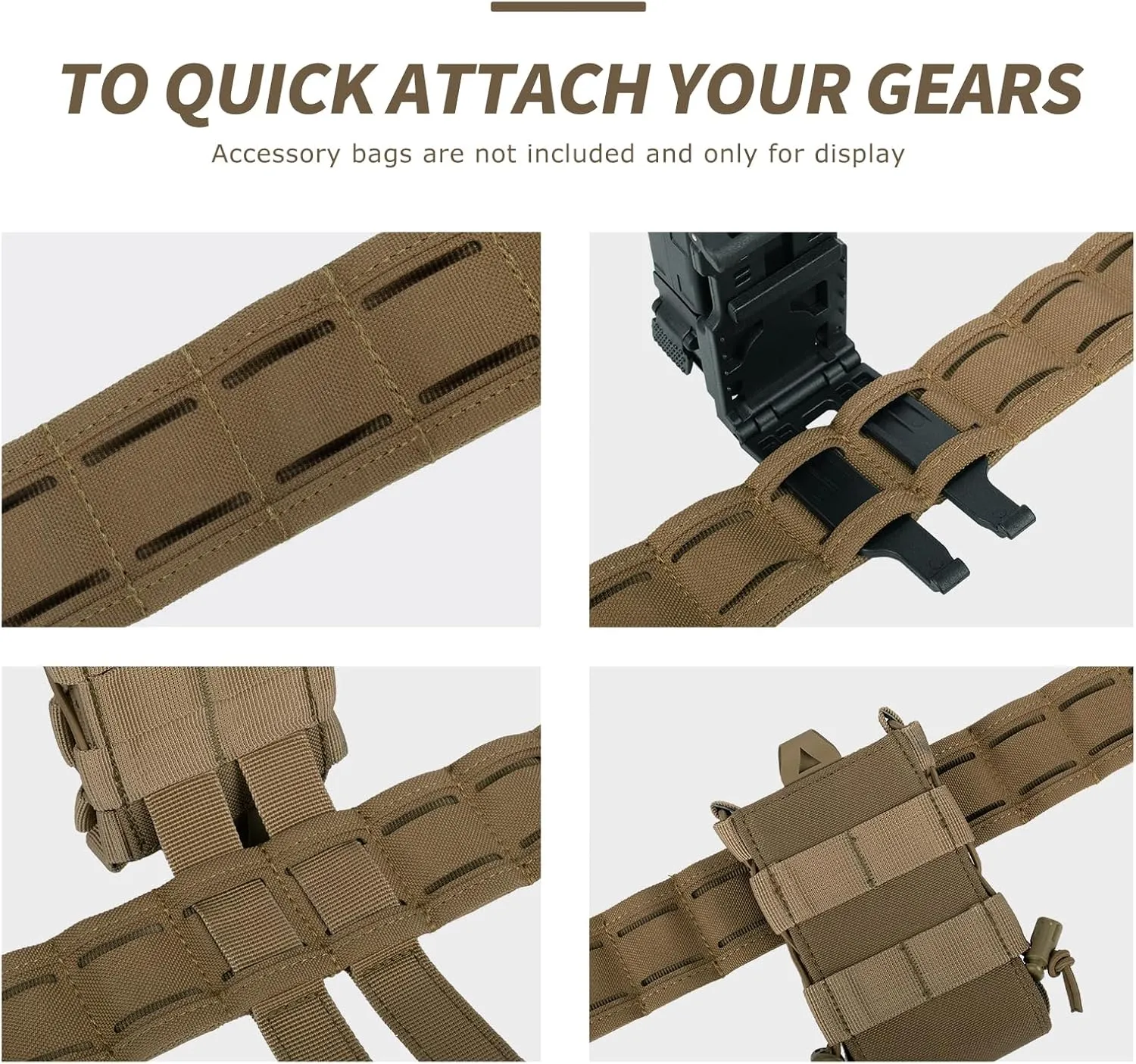 YAKEDA Tactical Airsoft Battle Belt for Men, 1.75" & 1.5" Rigger Heavy Duty Belt 3pcs,ideal for hunting, hiking