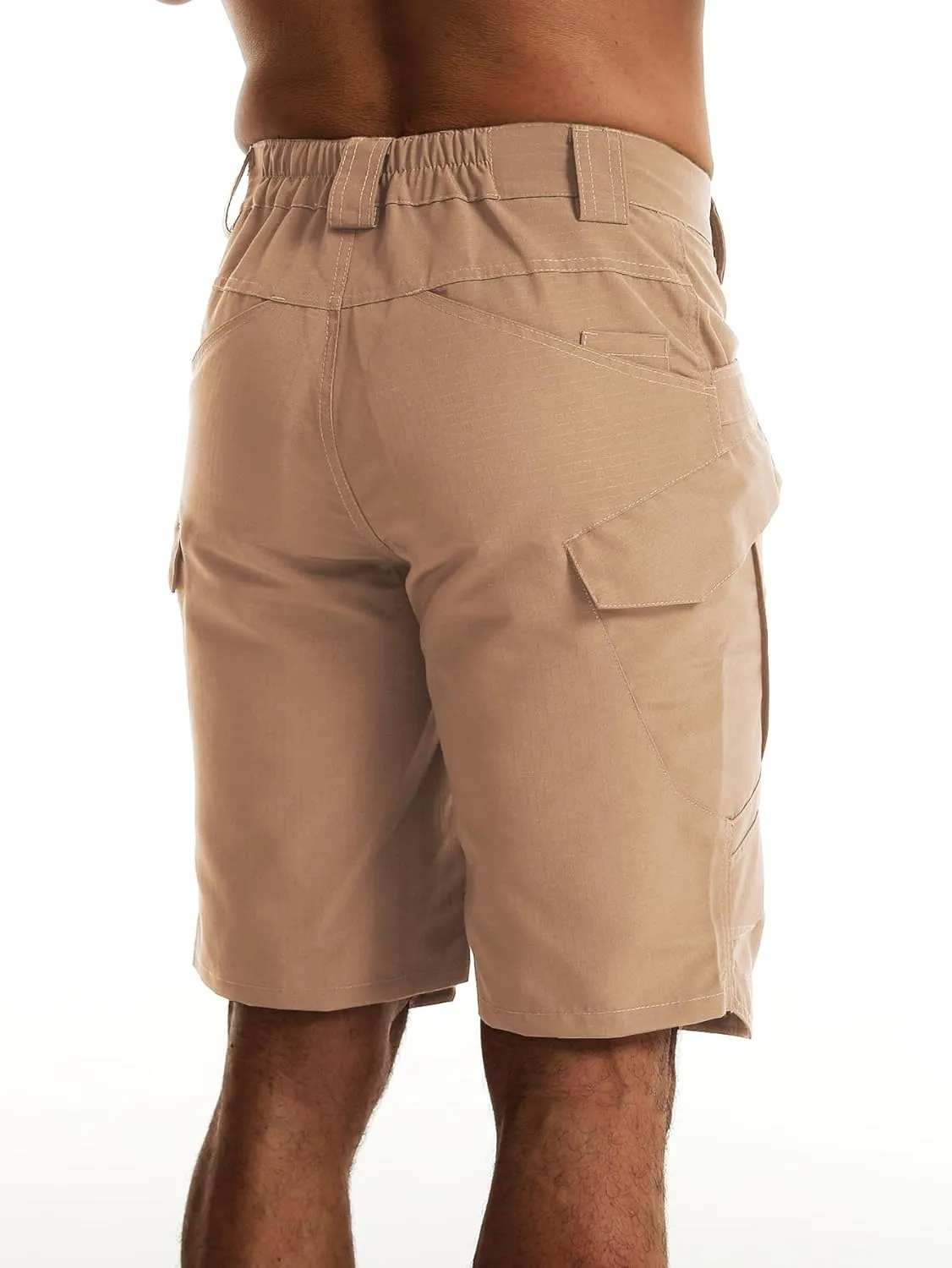 YAXHWIV Men's Hiking Cargo Shorts Lightweight Waterproof Tactical Outdoor Work Shorts with Pockets