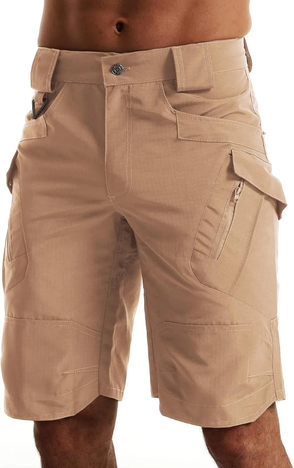 YAXHWIV Men's Hiking Cargo Shorts Lightweight Waterproof Tactical Outdoor Work Shorts with Pockets