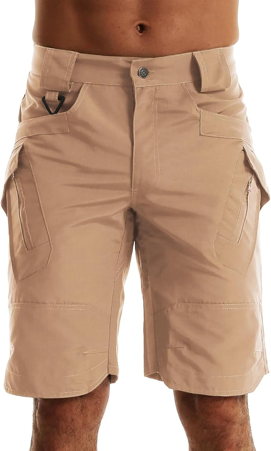 YAXHWIV Men's Hiking Cargo Shorts Lightweight Waterproof Tactical Outdoor Work Shorts with Pockets