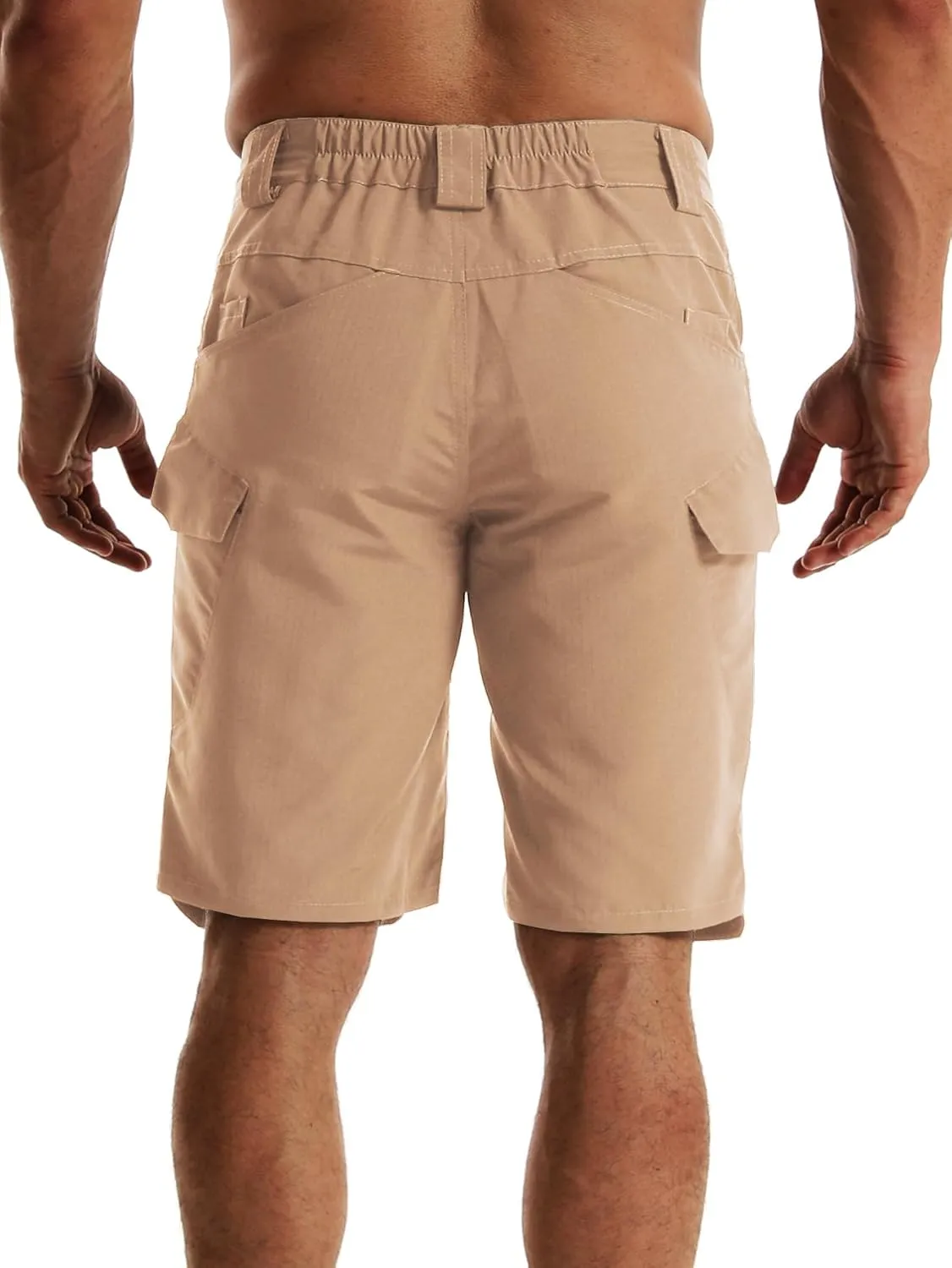 YAXHWIV Men's Hiking Cargo Shorts Lightweight Waterproof Tactical Outdoor Work Shorts with Pockets