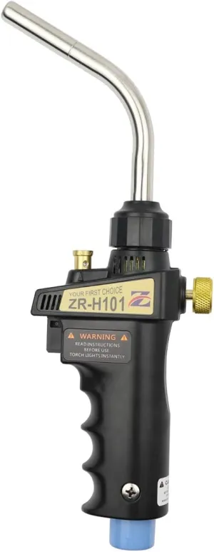 Zero ZR-H101 Trigger Start Propane Torch Head High Intensity Adjustable Flame Portable Nozzle,Compatible With Mapp,Propane,Map Pro Fuel