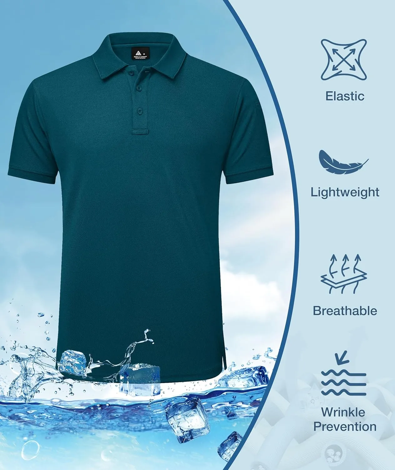 ZITY 5 Pack Tactical Polo Shirts for Men Golf Shirt Short Sleeve Athletic Performance Moisture Wicking Work Outdoor Tshirts